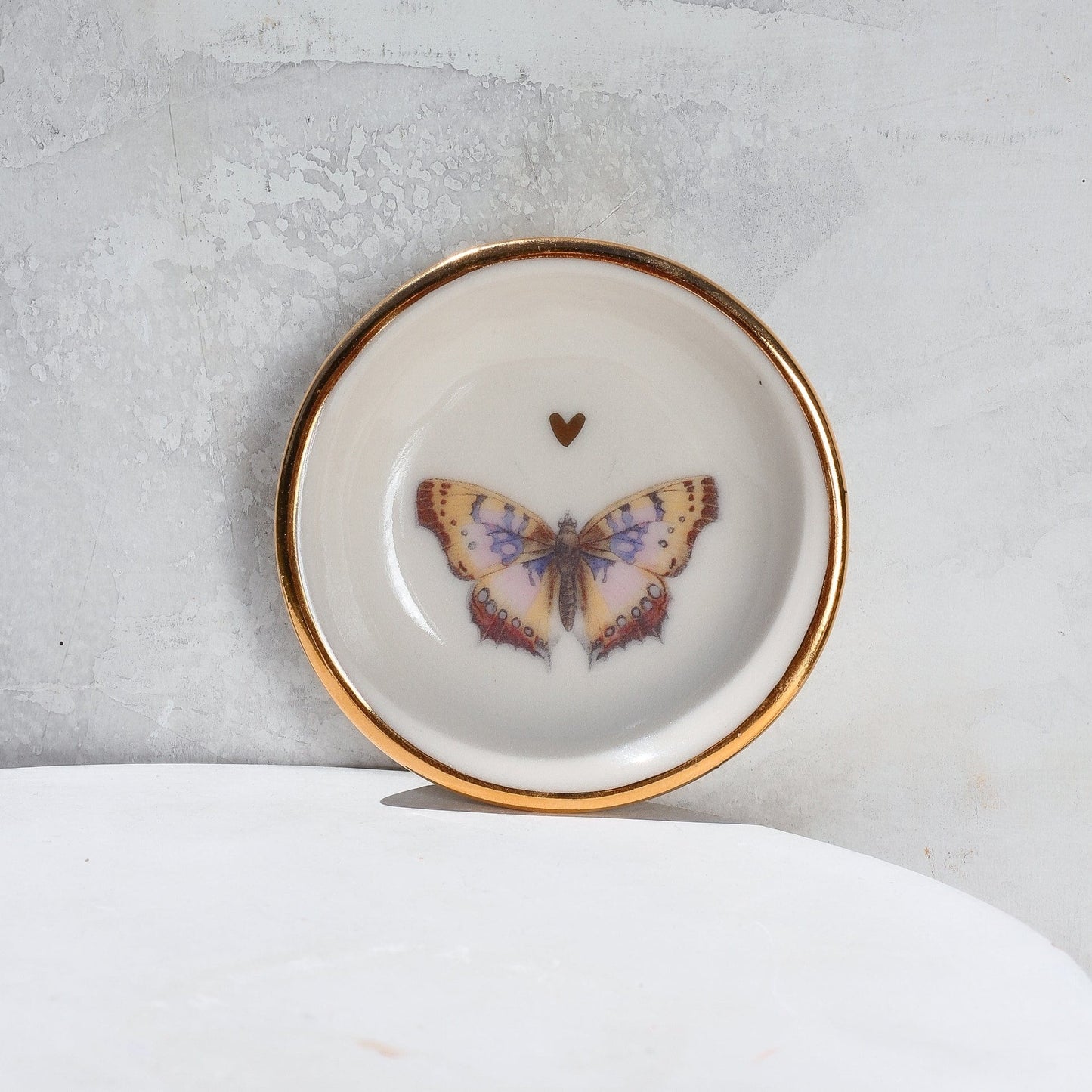 GIFT Orange Butterfly with Heart Trinket Dish