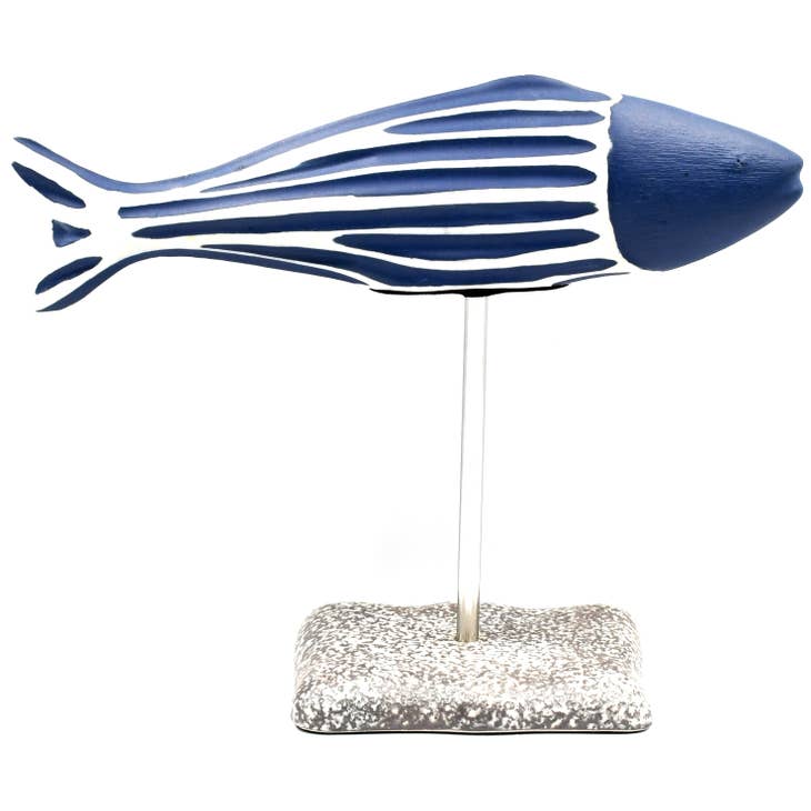 
                      
                        GIFT Porcelain Ceramic Adrians Fish Sculpture - Blue & White
                      
                    