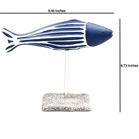 
                      
                        GIFT Porcelain Ceramic Adrians Fish Sculpture - Blue & White
                      
                    