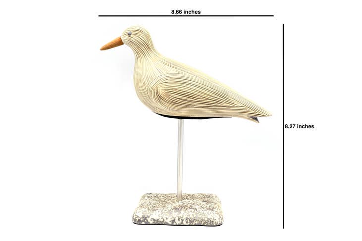 GIFT Porcelain Ceramic Seagull Sculpture - Brown & White