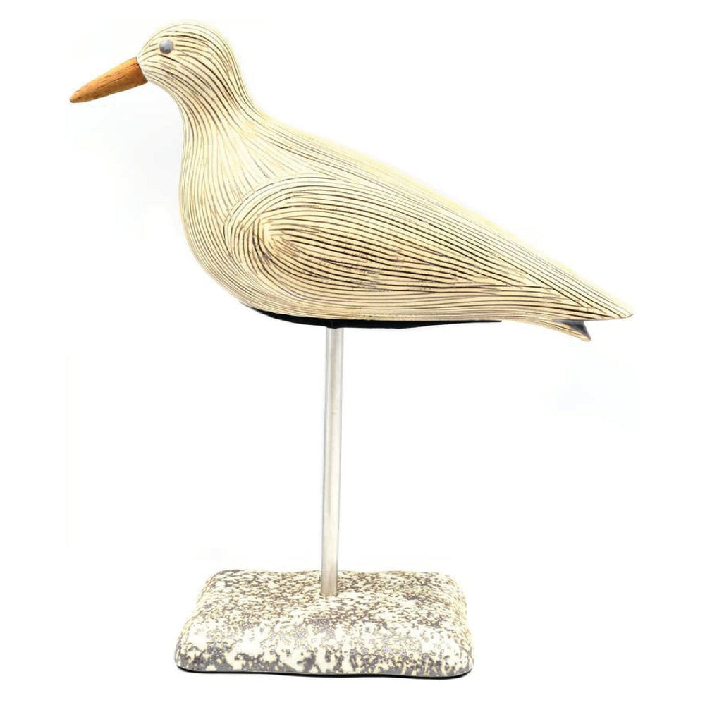 GIFT Porcelain Ceramic Seagull Sculpture - Brown & White