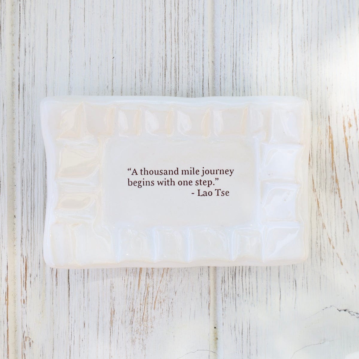 GIFT Quote Dish - A Thousand Mile Journey