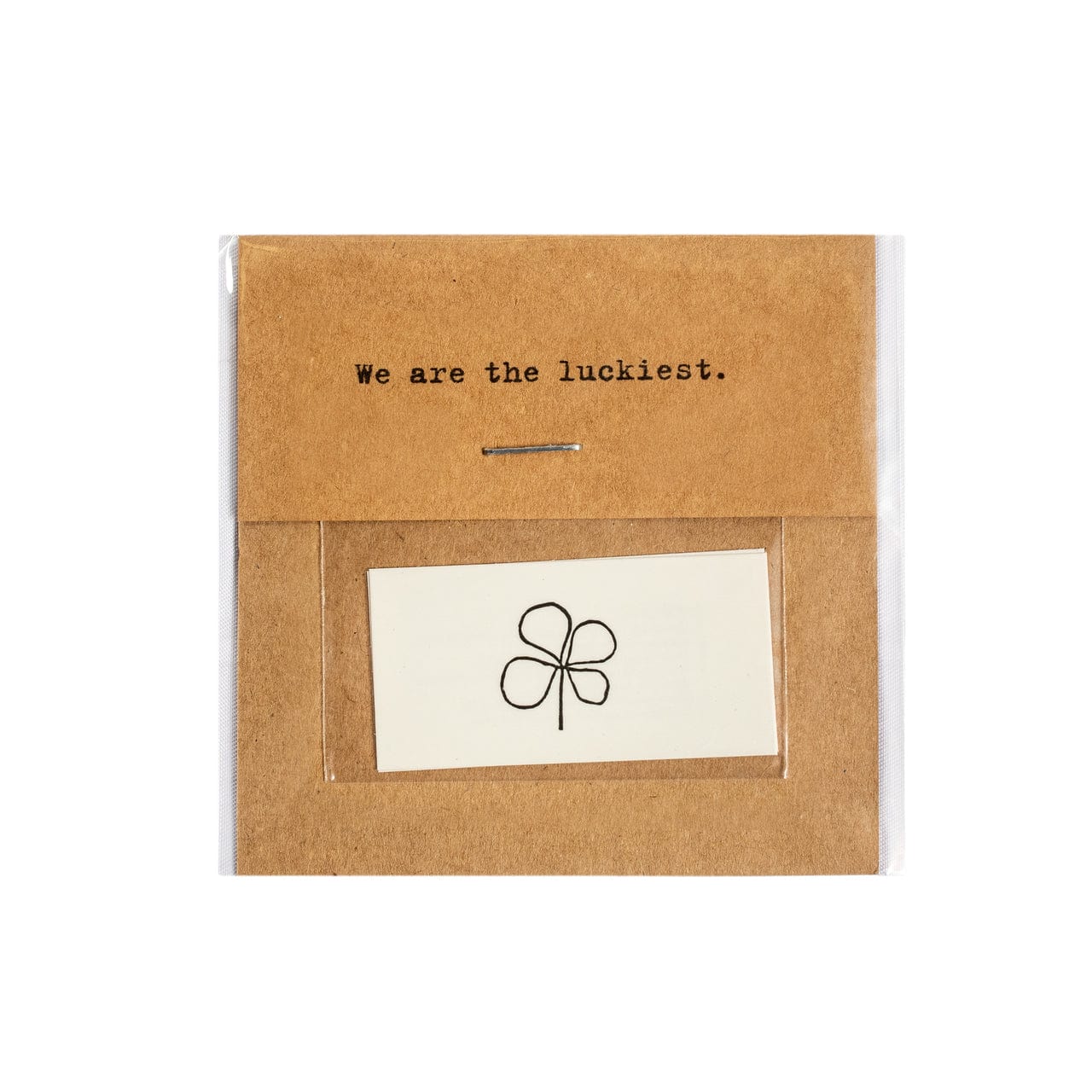 GIFT Set of 2 Symbols Temporary Tattoos - We are the Luckiest