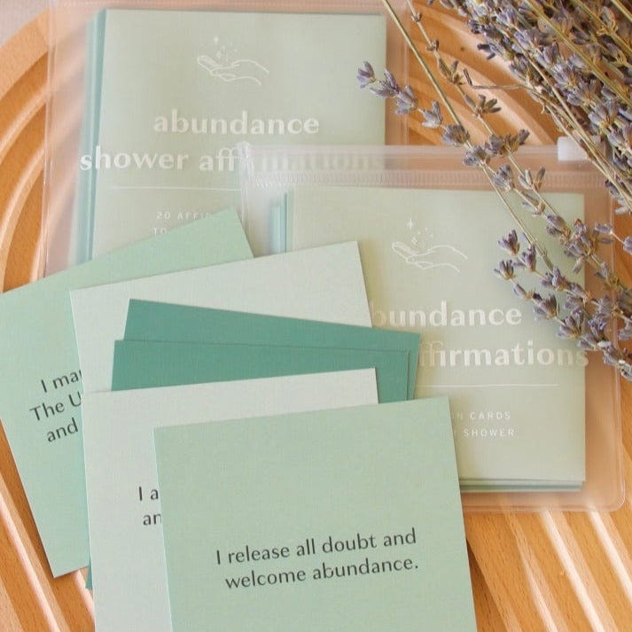 Shower Affirmation Cards - Abundance