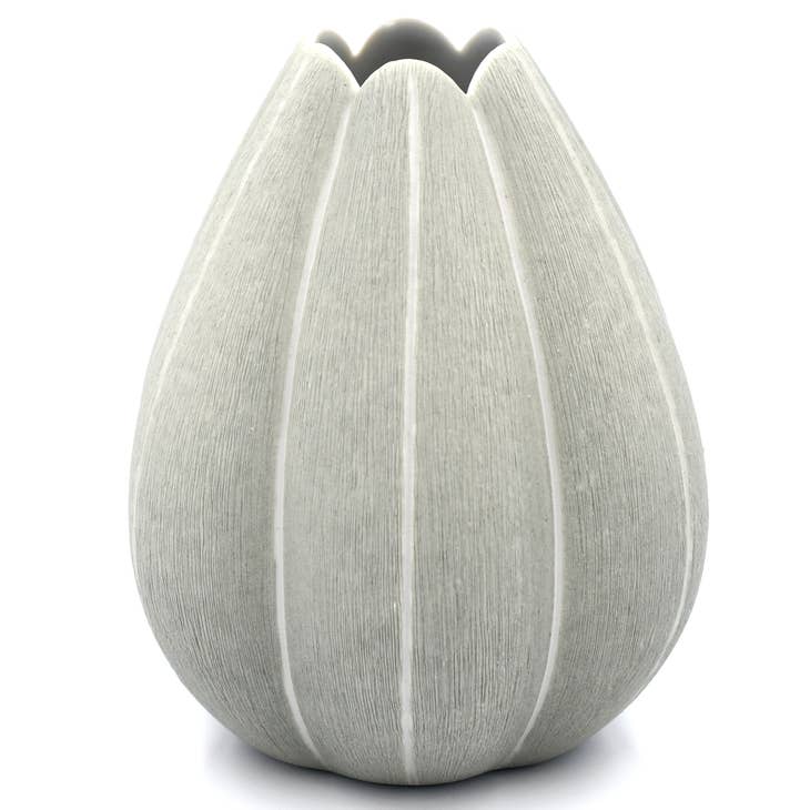 GIFT Small Champa Porclain Bud Vase - Grey