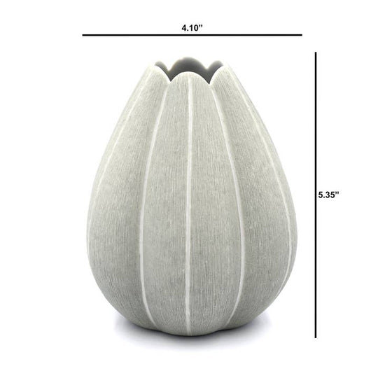 GIFT Small Champa Porclain Bud Vase - Grey
