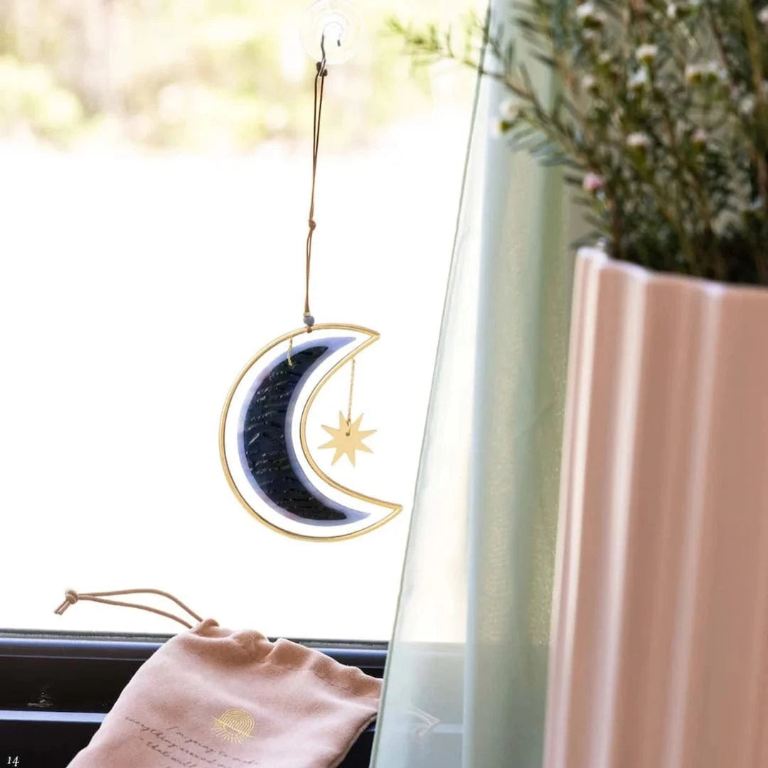 GIFT Stained Glass Light Catcher - Moon Star