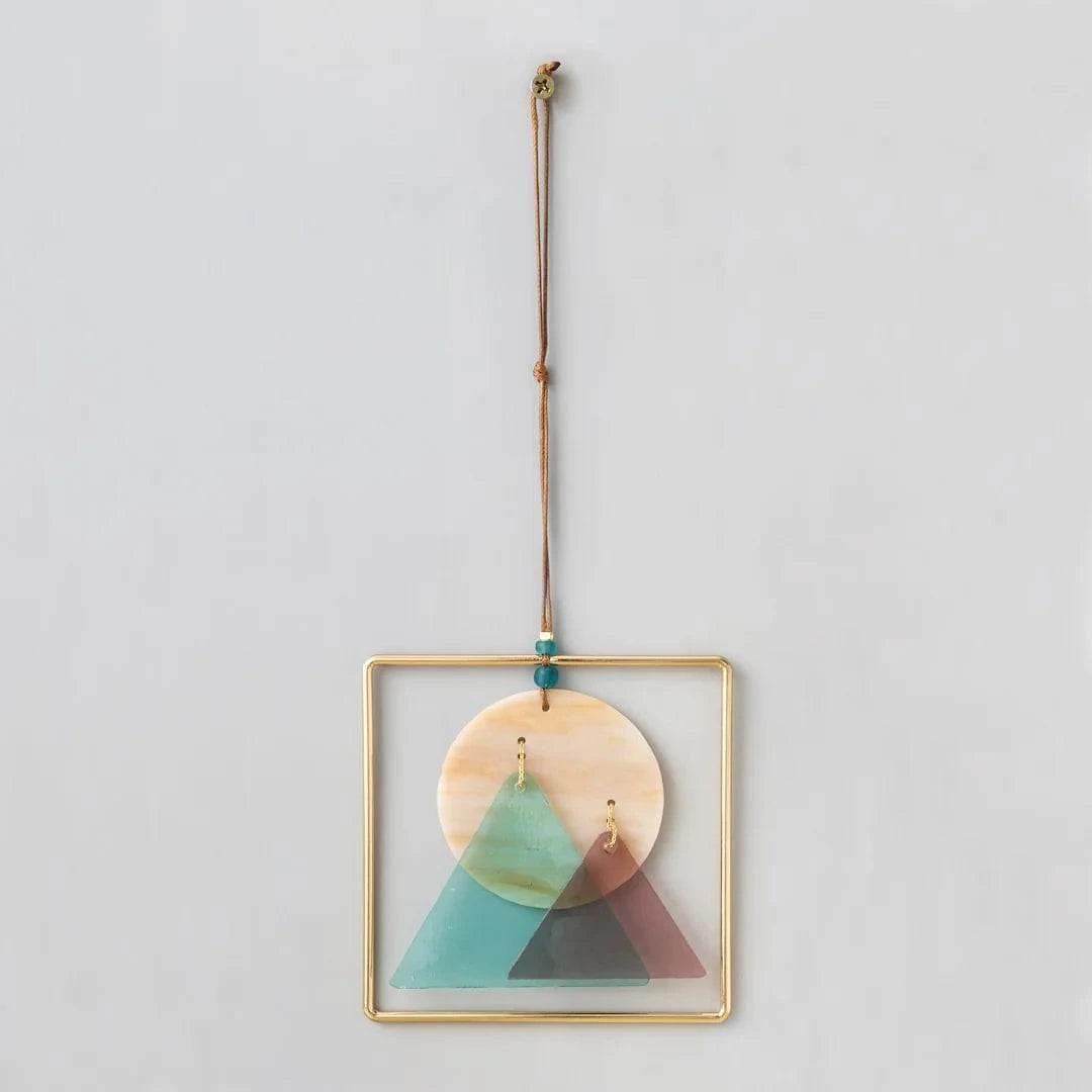 GIFT Stained Glass Light Catcher - Sunset Mountains