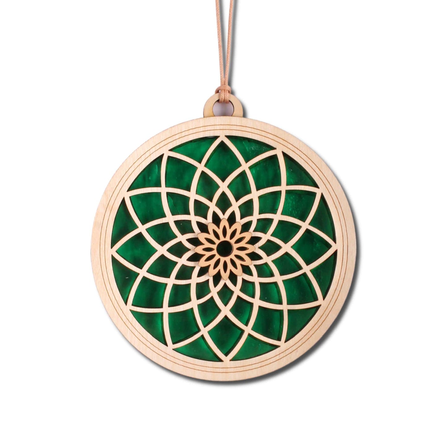 GIFT Standard 6" Suncatcher - Dahlia in Emerald