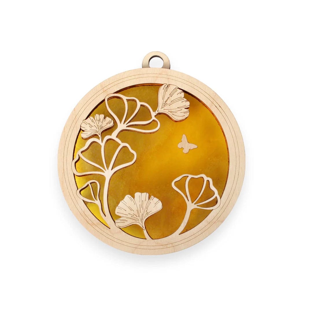 GIFT Standard 6" Suncatcher - Ginkgo in Yellow