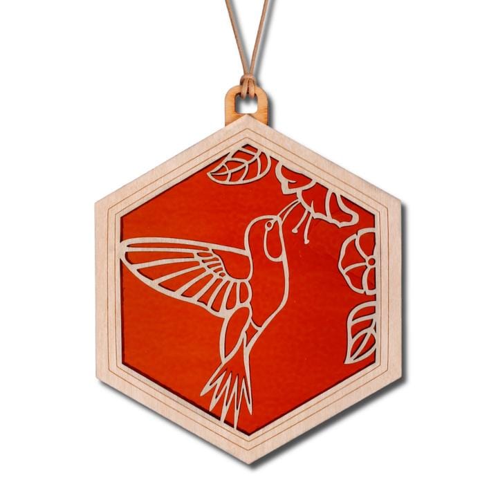 GIFT Standard 6" Suncatcher - Humming Bird in Scarlet