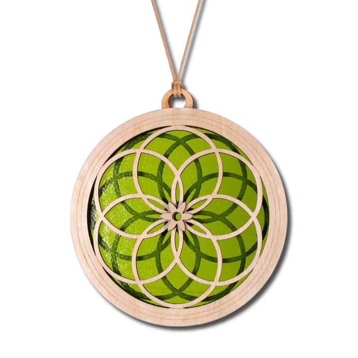 GIFT Standard 6" Suncatcher - Interlocking Rings in Lime Green