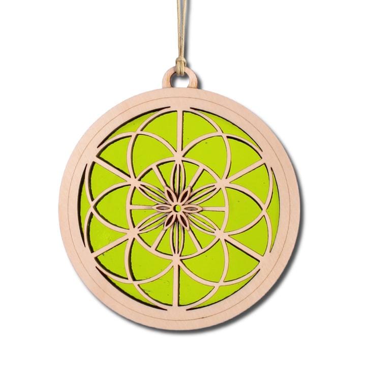 GIFT Standard 6" Suncatcher - Kaleidoscope in Lime Green