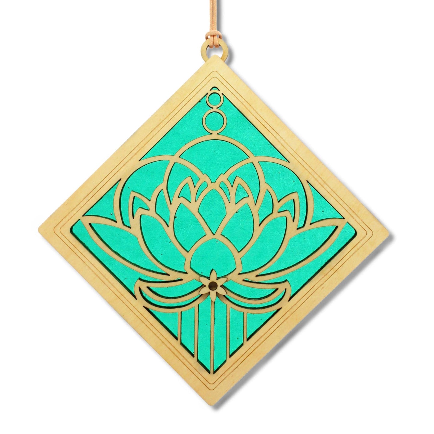 GIFT Standard 6" Suncatcher - Lotus in Emerald