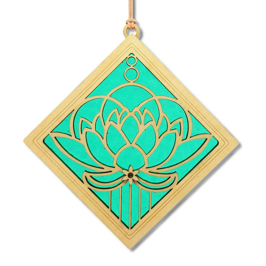 GIFT Standard 6" Suncatcher - Lotus in Emerald