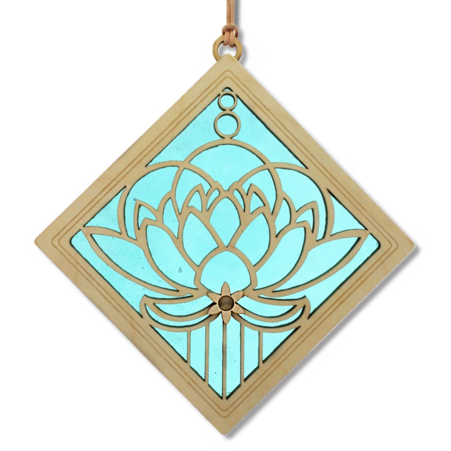 GIFT Standard 6" Suncatcher - Lotus in Turquoise