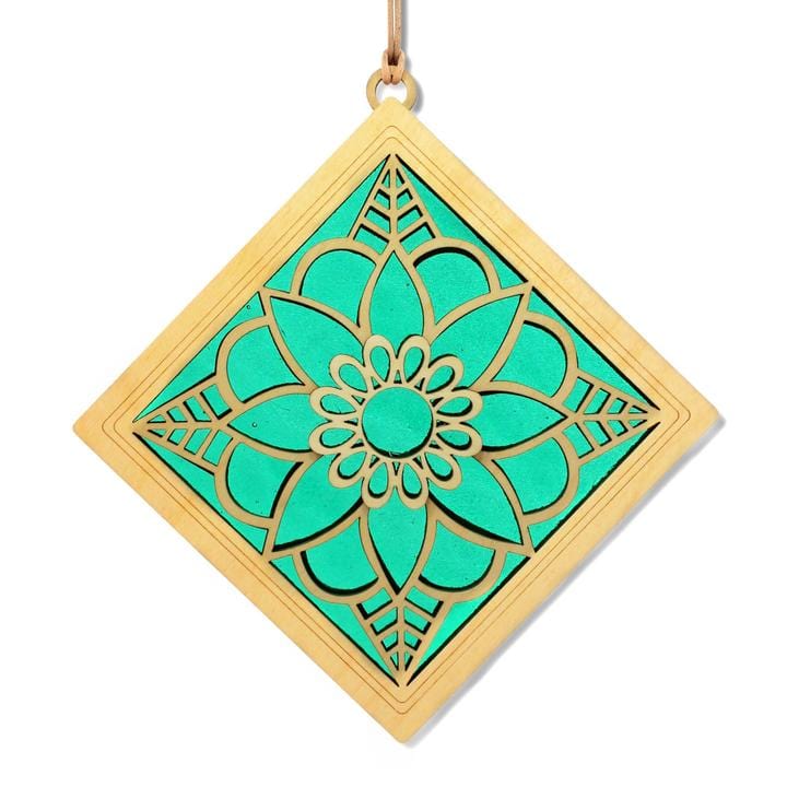 GIFT Standard 6" Suncatcher - Mandala Bloom in Emerald