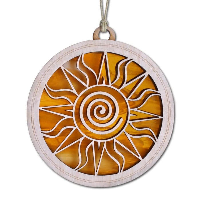 GIFT Standard 6" Suncatcher - Sunburst in Honey Swirl