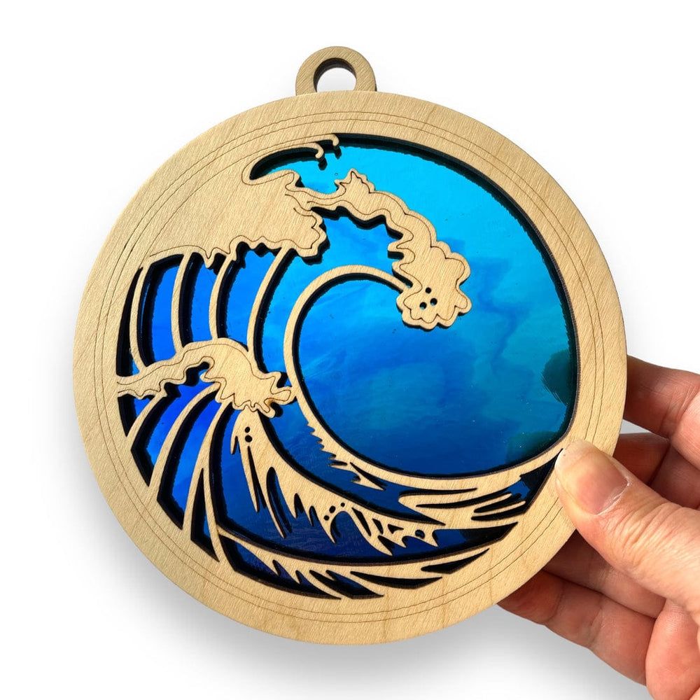 GIFT Standard 6" Suncatcher - Wave in Cobalt Swirl