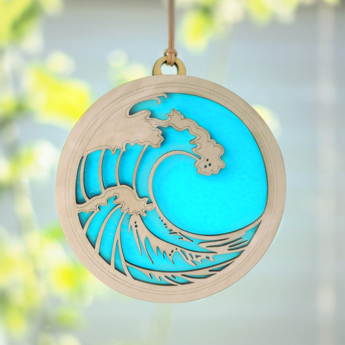 GIFT Standard 6" Suncatcher - Wave in Turquoise Swirl