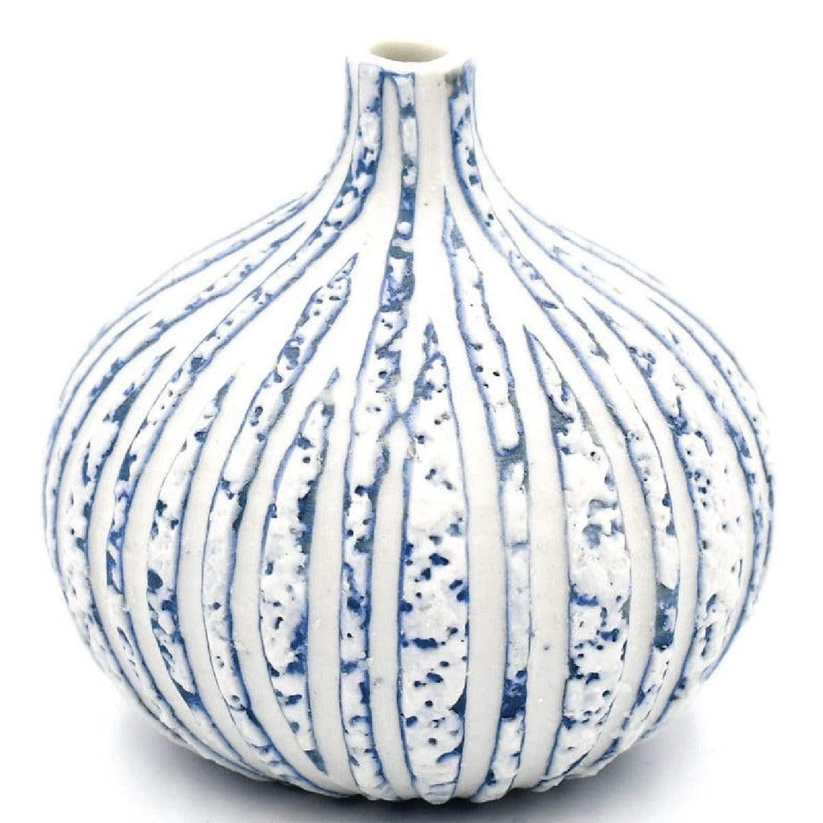 GIFT Tiny Congo Porcelain Bud Vase - Blue Crackle