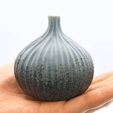 GIFT Tiny Congo Porcelain Bud Vase - Dusty Blue and Grey