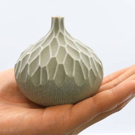GIFT Tiny Congo Porcelain Bud Vase - Grey