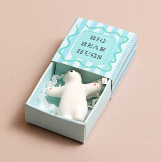 GIFT Tiny Matchbox Ceramic Token Bear