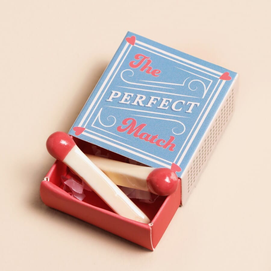 GIFT Tiny Matchbox Token Matchsticks  Ceramic Token