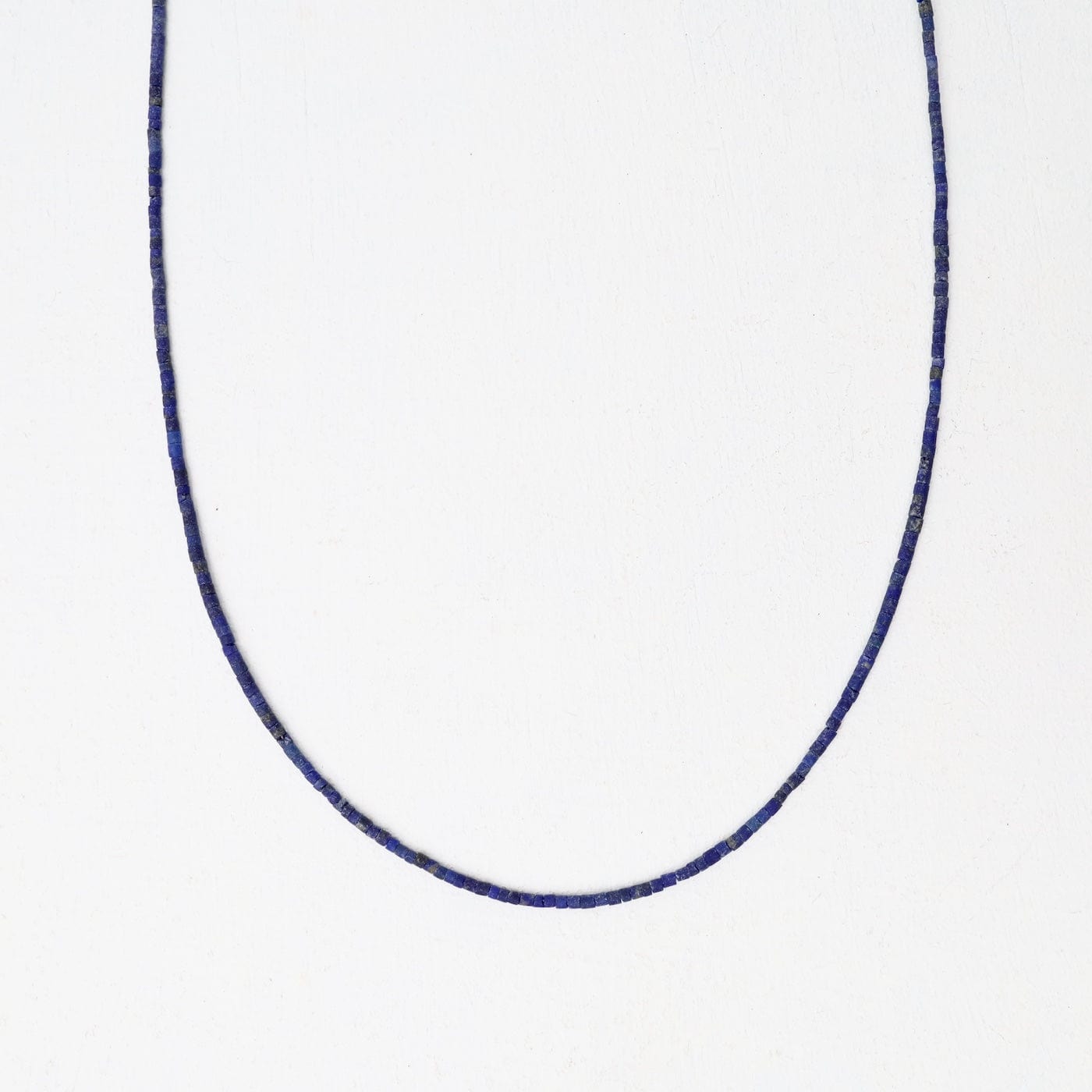 NKL 1.5mm Simple Stone Necklace 16.5 -17.5" - Lapis