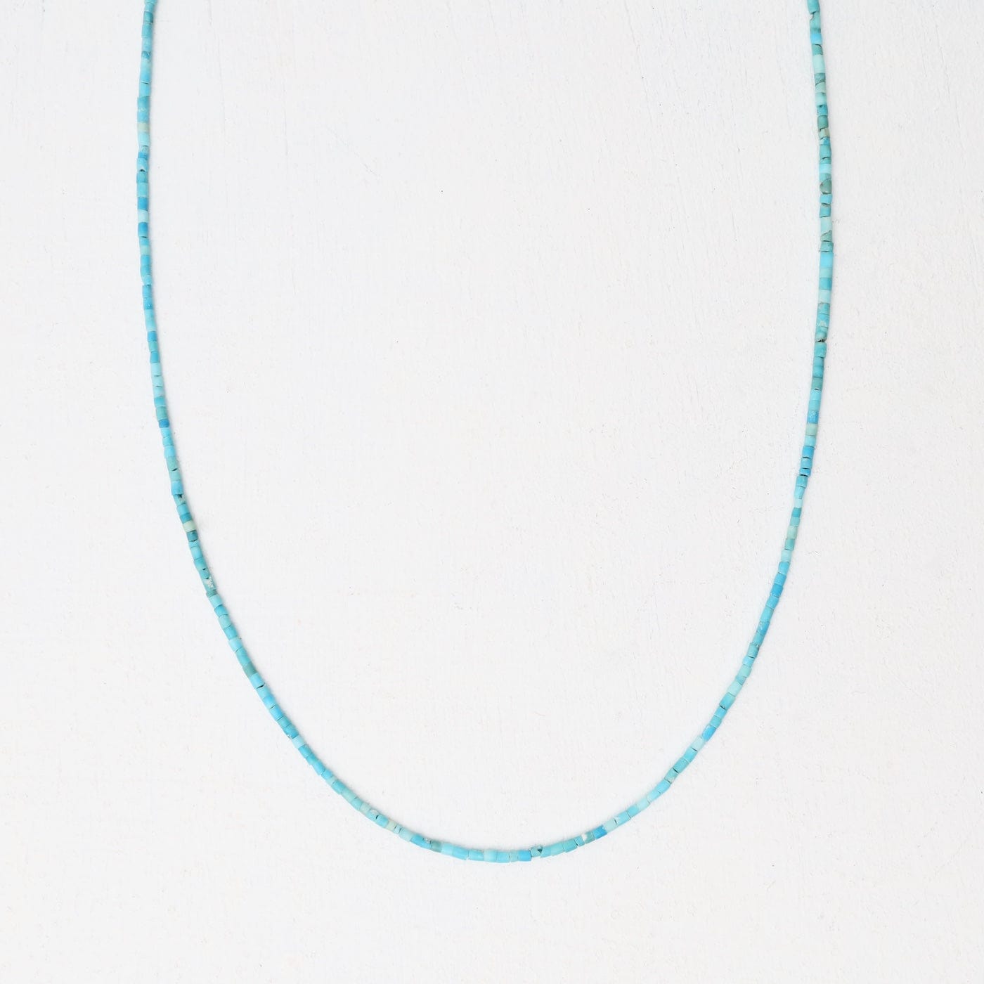 NKL 1.5mm Simple Stone Necklace 16.5 -17.5" - Turquoui