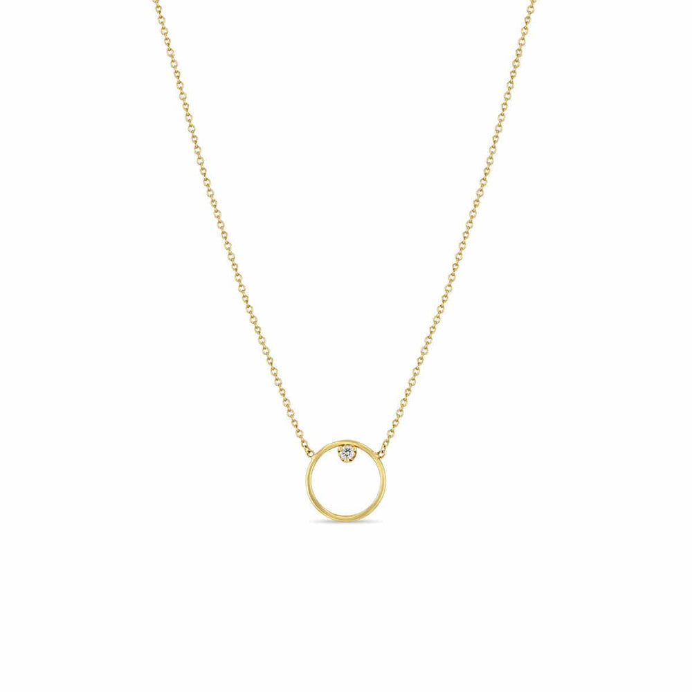 NKL-14K 14k Circle Prong Diamond Necklace
