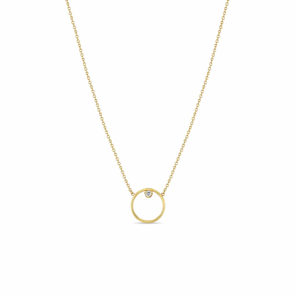 NKL-14K 14k Circle Prong Diamond Necklace