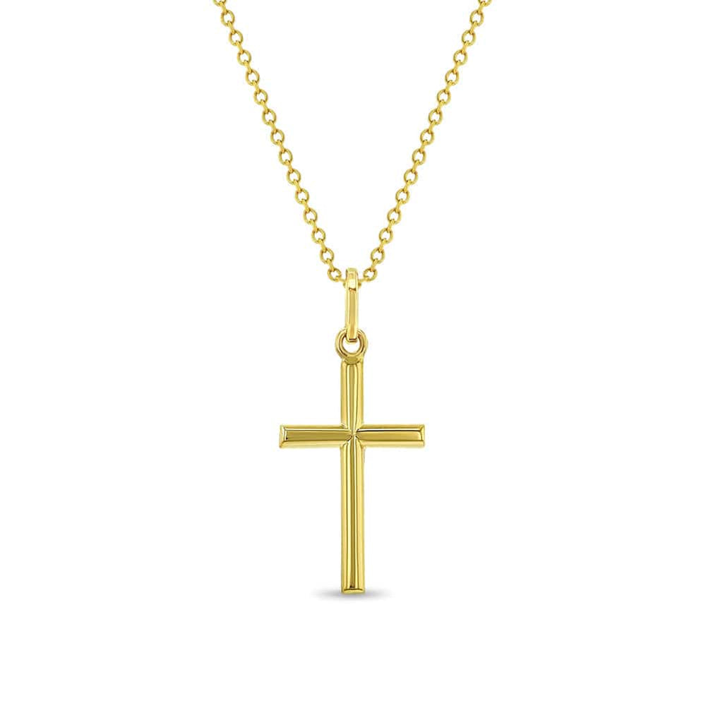 
                      
                        NKL-14K 14k Classic Stick Cross Baby Pendant Necklace
                      
                    