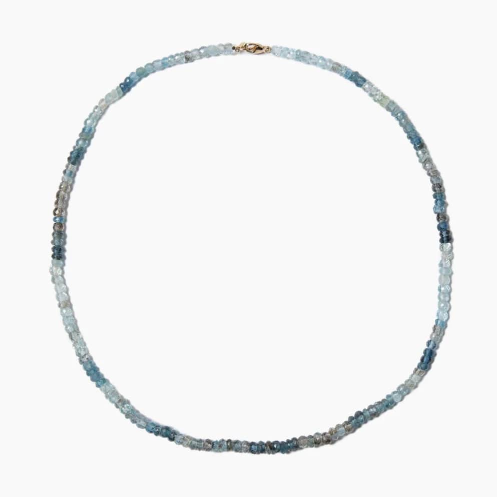 NKL-14K 14k Copper Aquamarine Petra Necklace