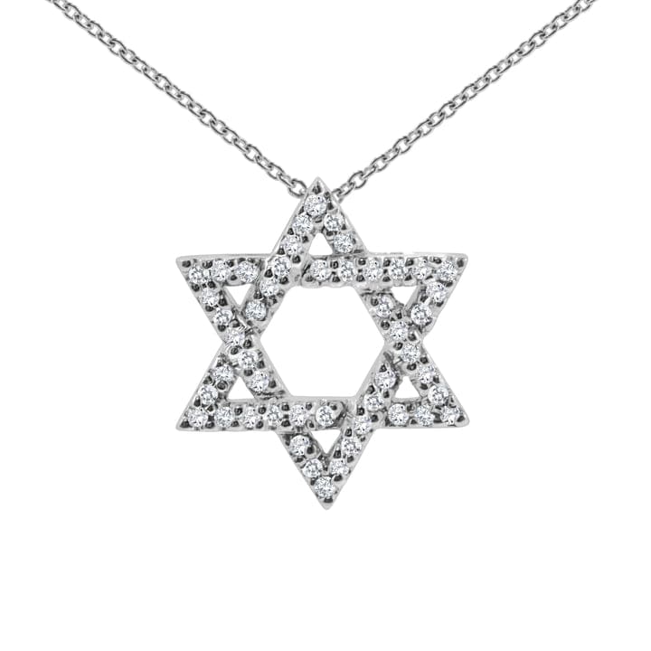 NKL-14K 14K Diamond Star of David Necklace