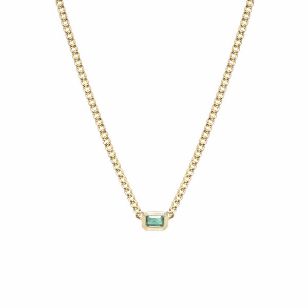 Small Emerald Necklace(May Birthstone) – Down to Earth Jewellery