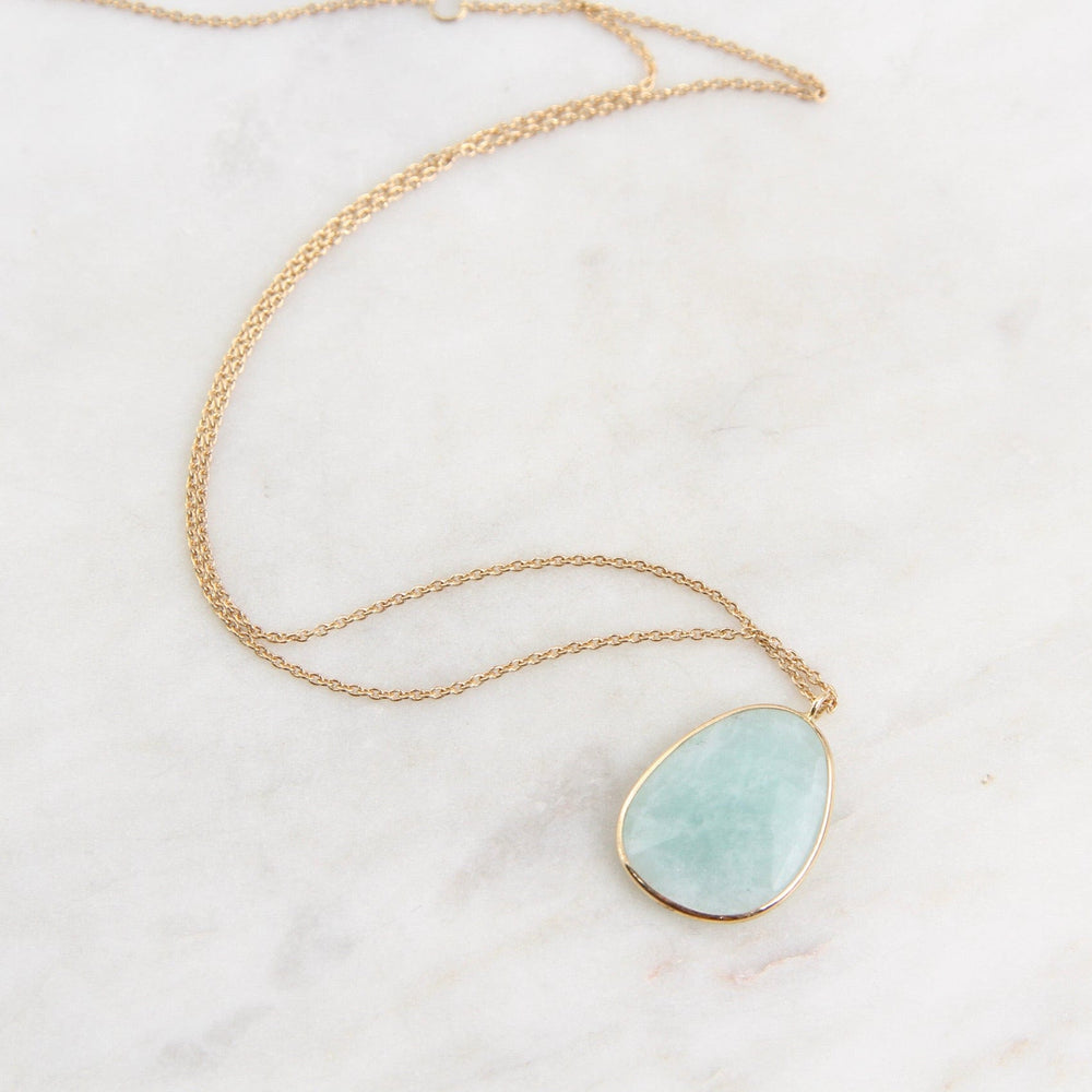 
                  
                    NKL-14K 14k Gold Amazonite Slice Pendant
                  
                