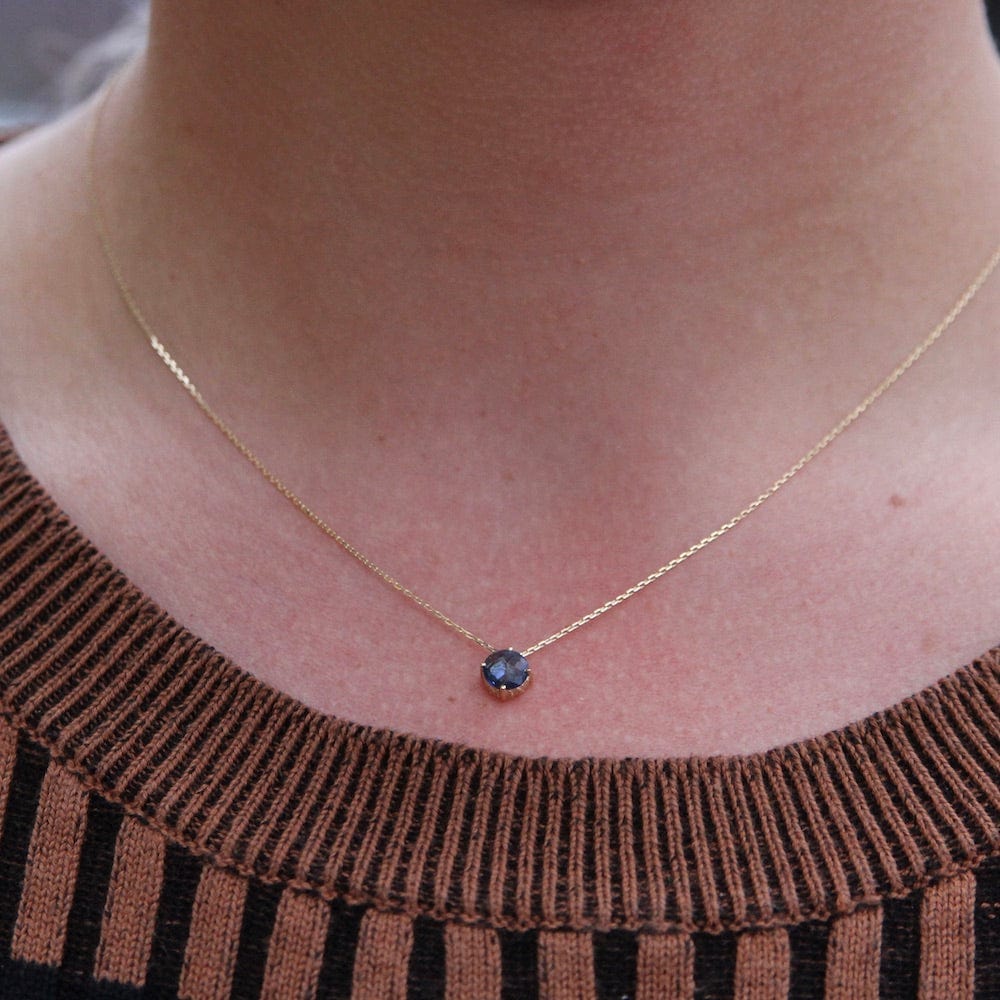 
                  
                    NKL-14K 14k Gold and English Blue Topaz Necklace
                  
                