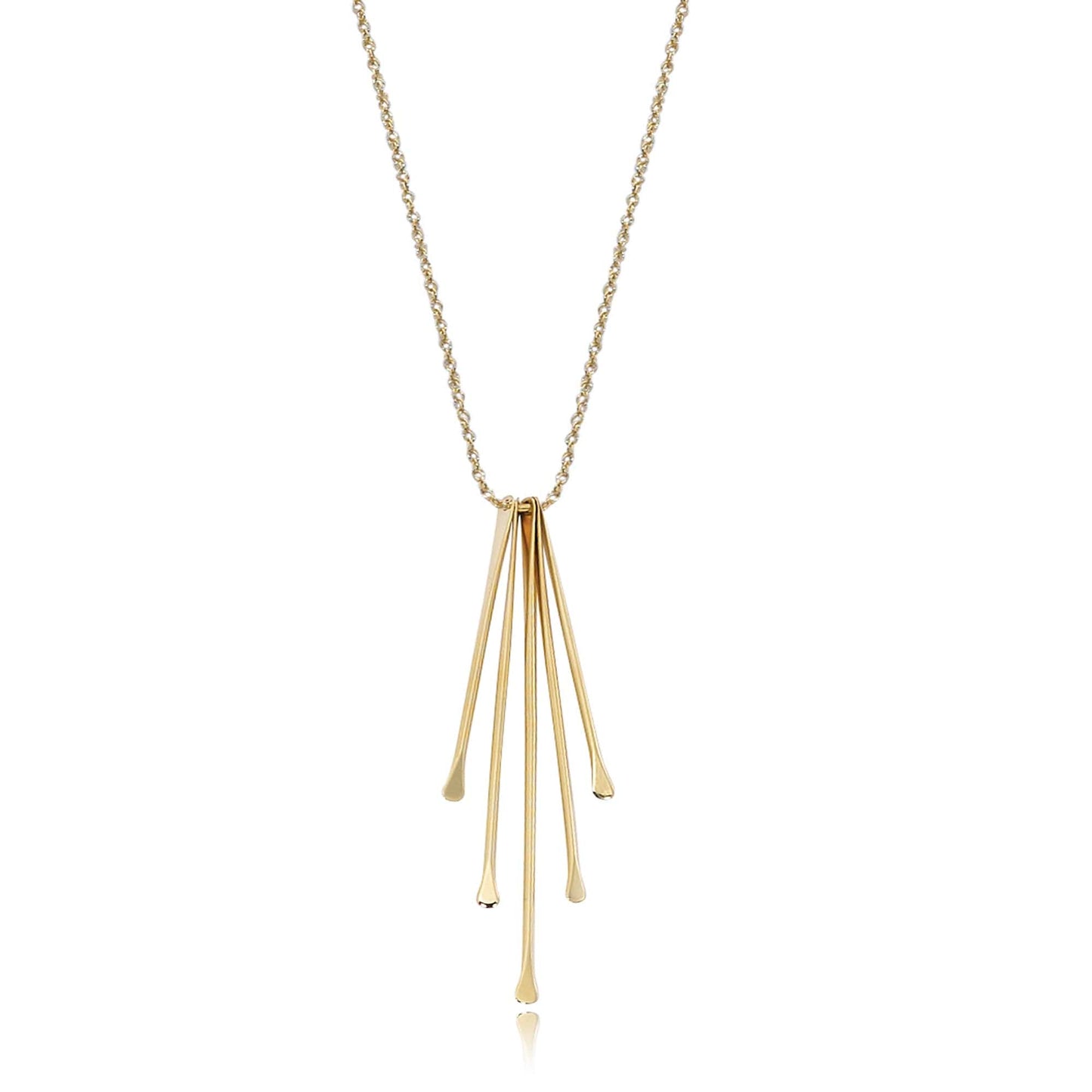 NKL-14K 14k Gold Dangling Sticks Necklace