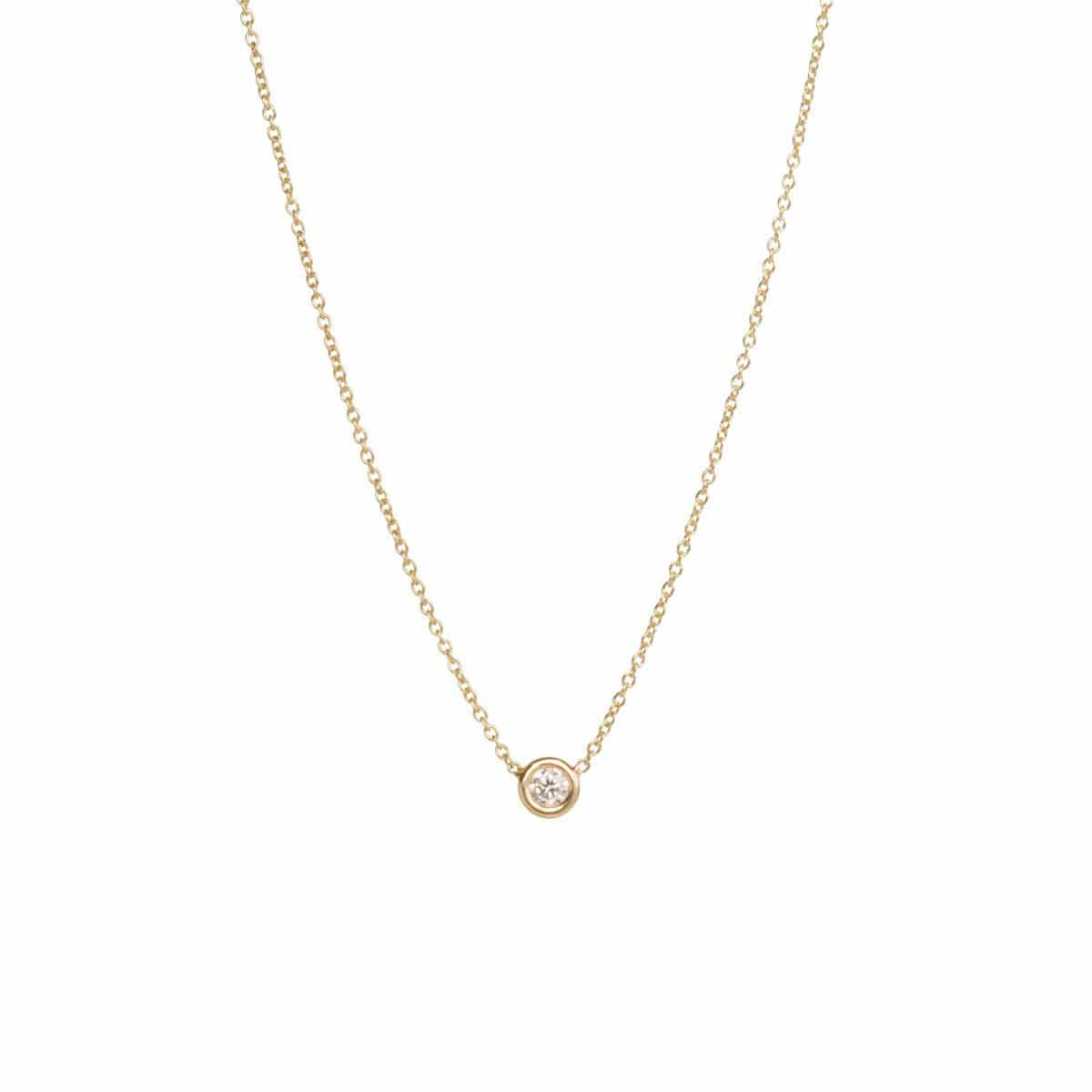 NKL-14K 14K Gold & Diamond Choker Chain Necklace