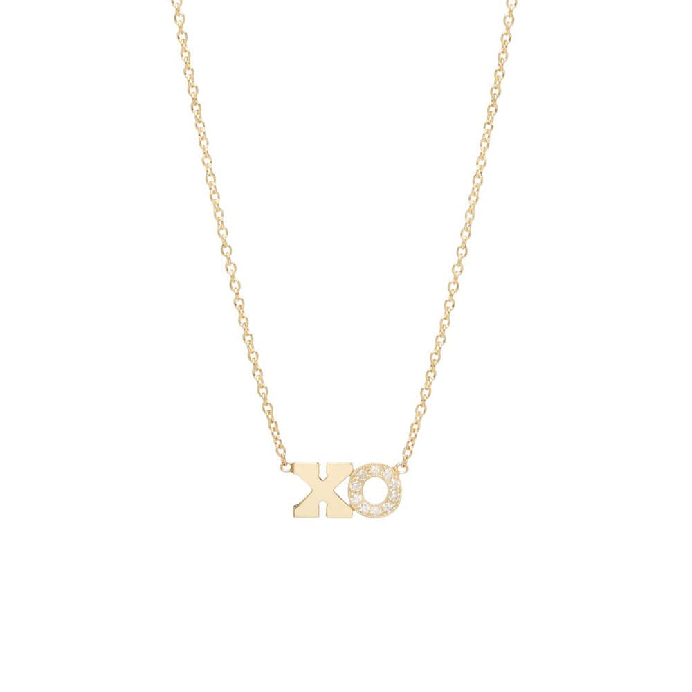 NKL-14K 14k Gold & Diamond XO Necklace