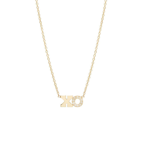 Load image into Gallery viewer, NKL-14K 14k Gold &amp;amp; Diamond XO Necklace
