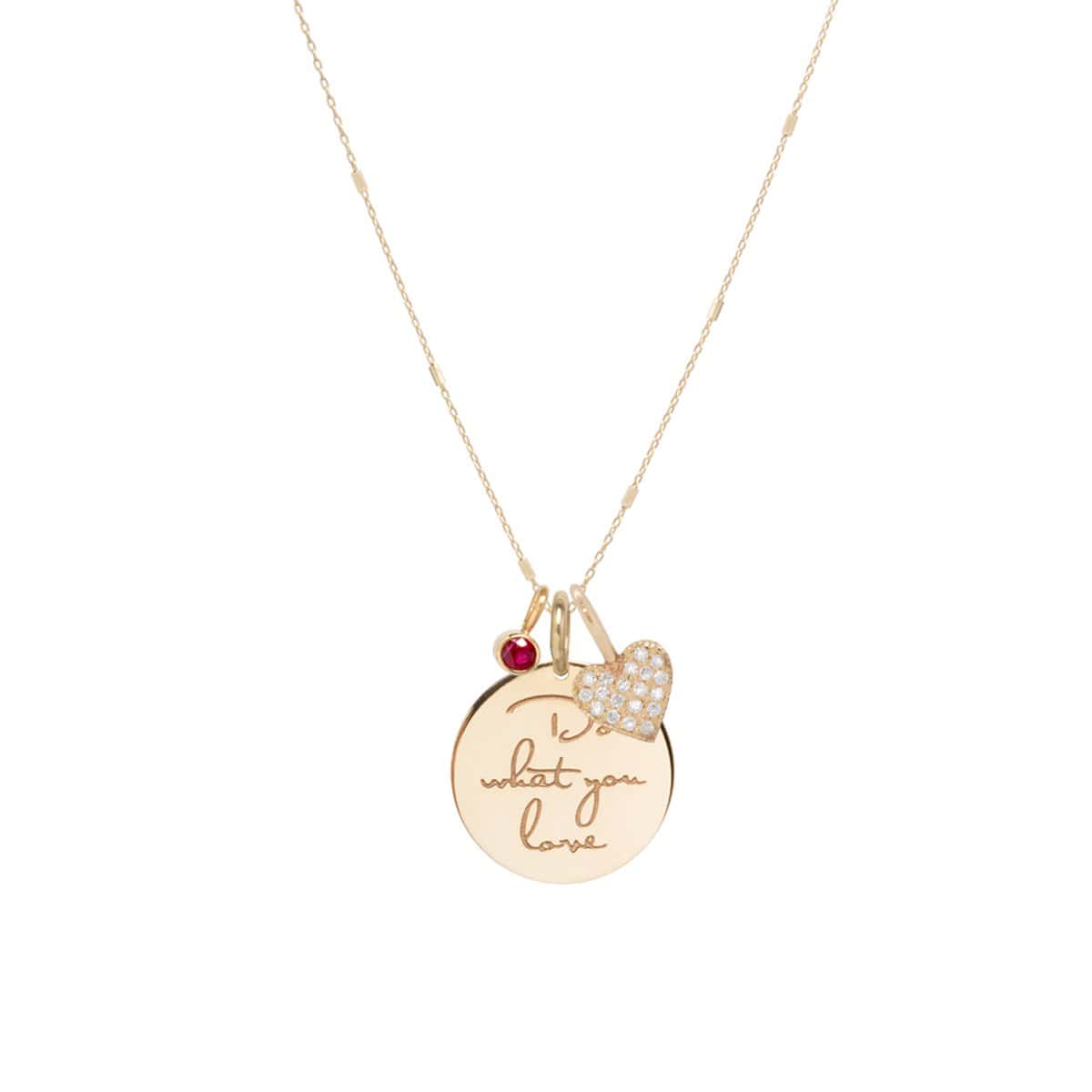 Load image into Gallery viewer, NKL-14K 14K Gold &amp;quot;Do What You Love&amp;quot; Montra Charm Necklace
