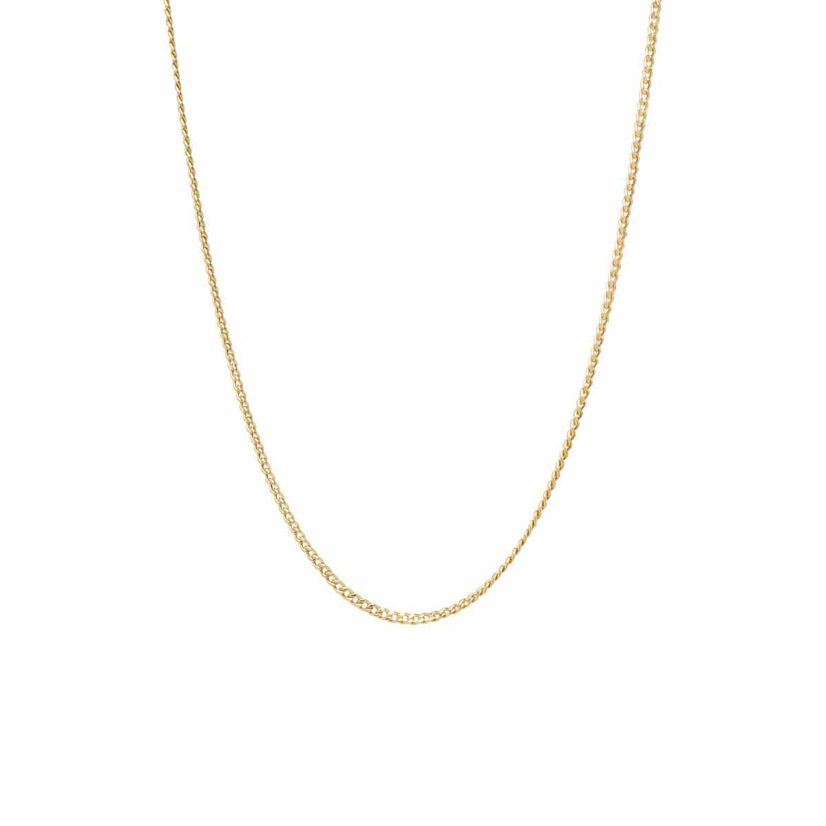 NKL-14K 14k Gold Extra Small Curb Chain Necklace