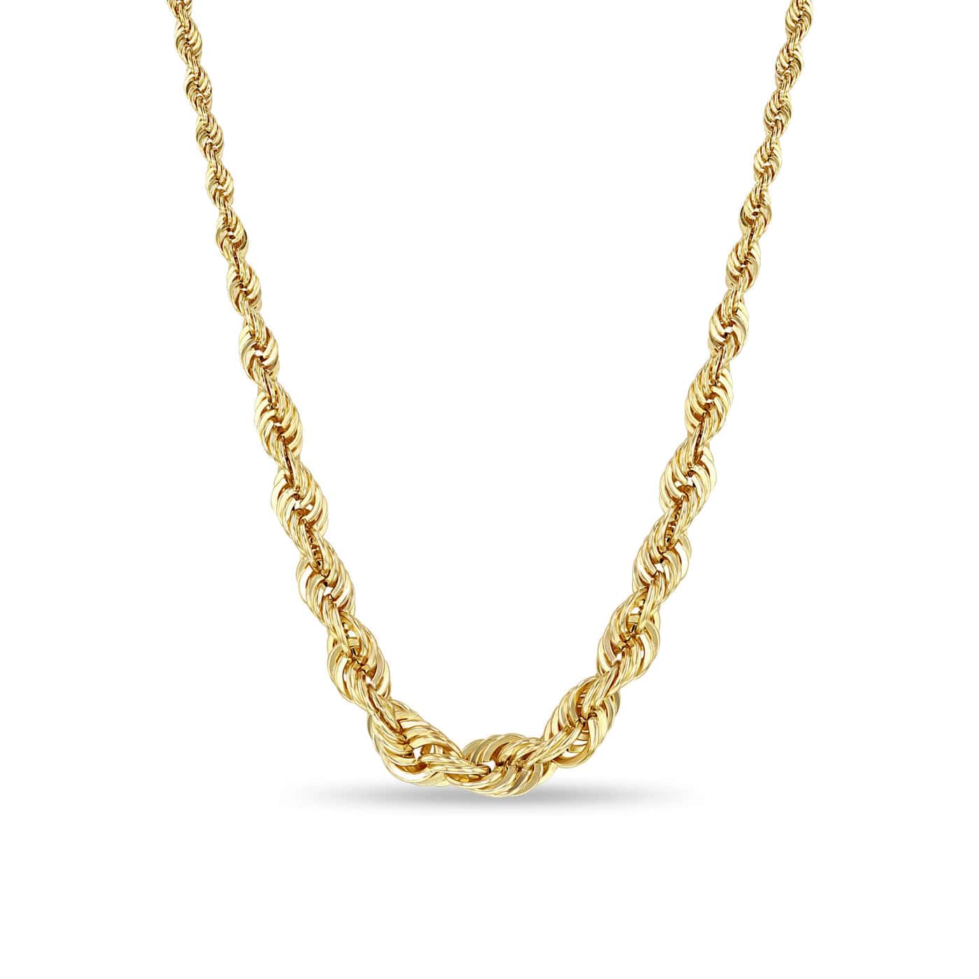 NKL-14K 14k Gold Graduated Rope Chain Necklace