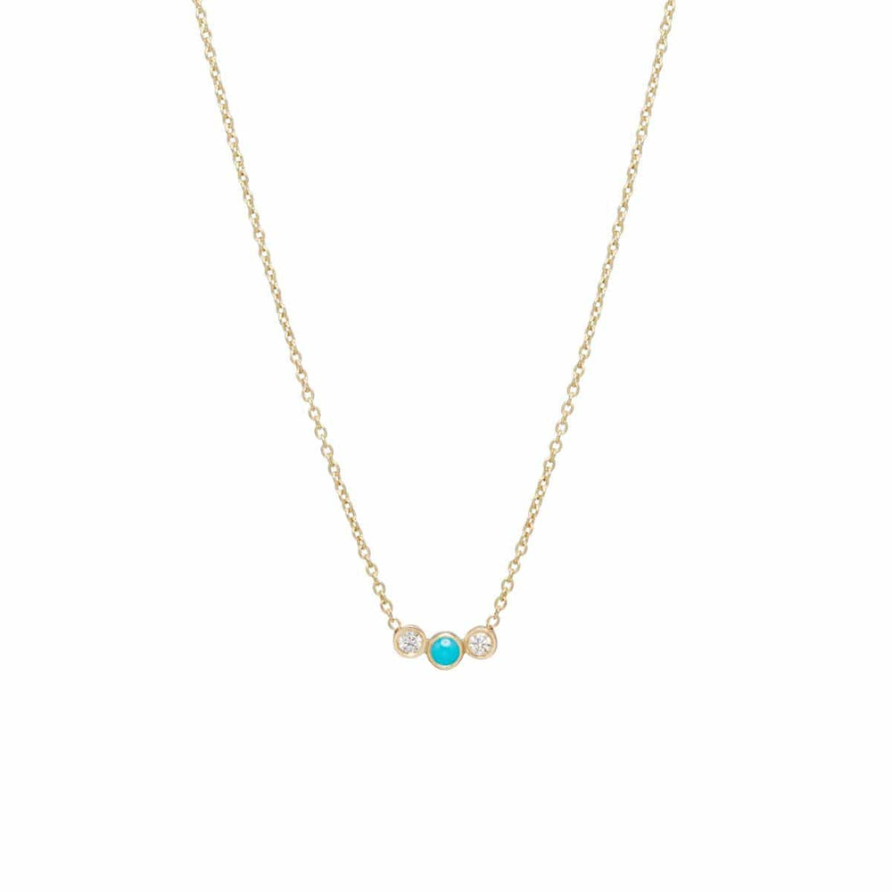 
                  
                    NKL-14K 14k Gold Graduated Turquoise & Diamond Necklace
                  
                