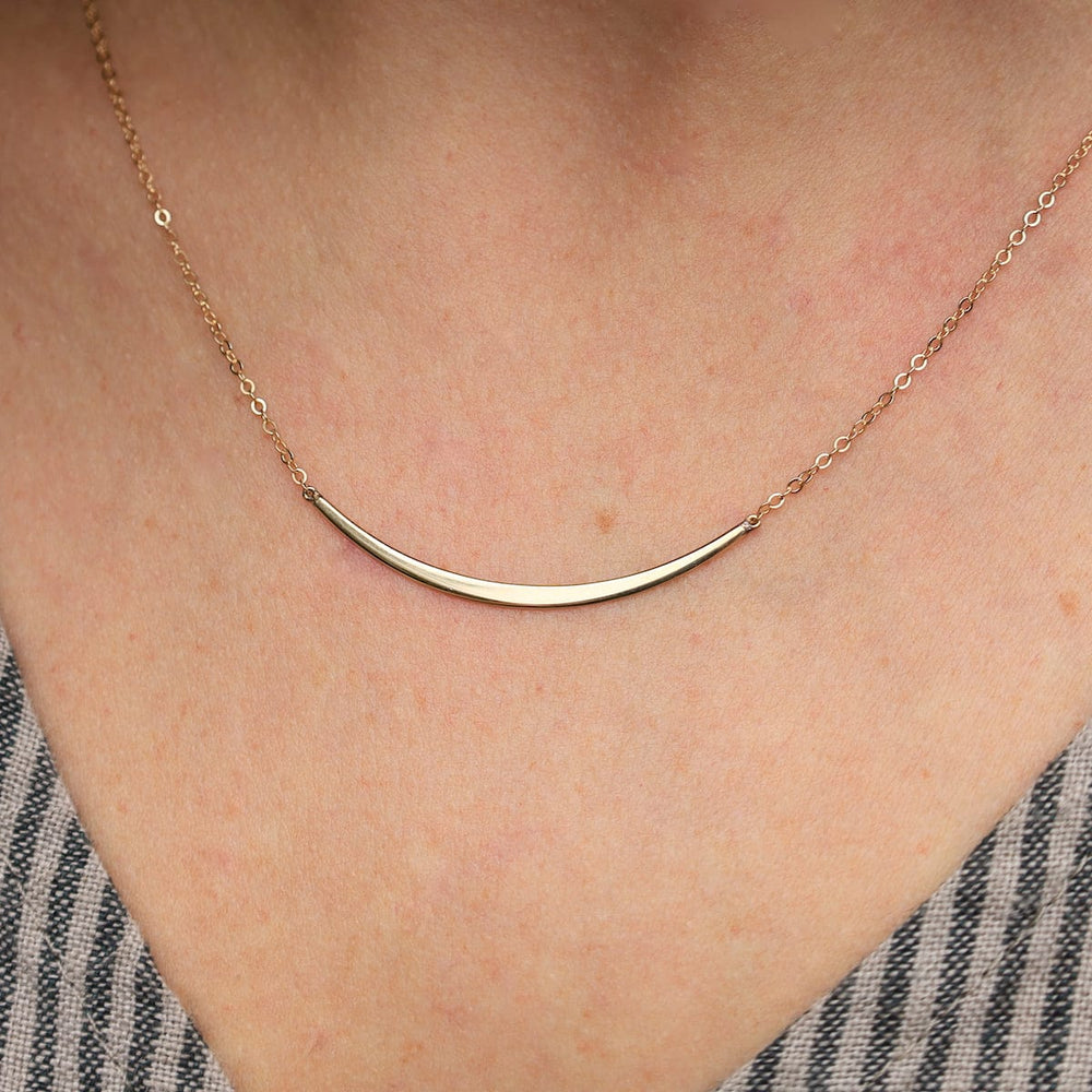 
                      
                        NKL-14K 14k Gold Half Curve Necklace
                      
                    