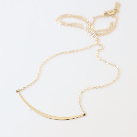 Load image into Gallery viewer, NKL-14K 14k Gold Half Curve Necklace
