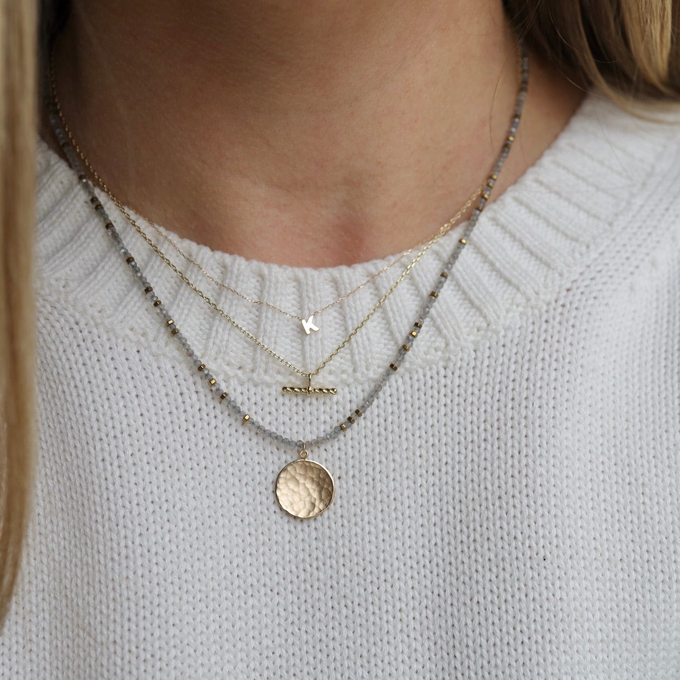 NKL-14K 14k Gold Initial Necklace